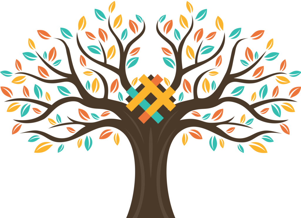Stylized illustration of a tree, from Valley Crisis Center's self-care materials